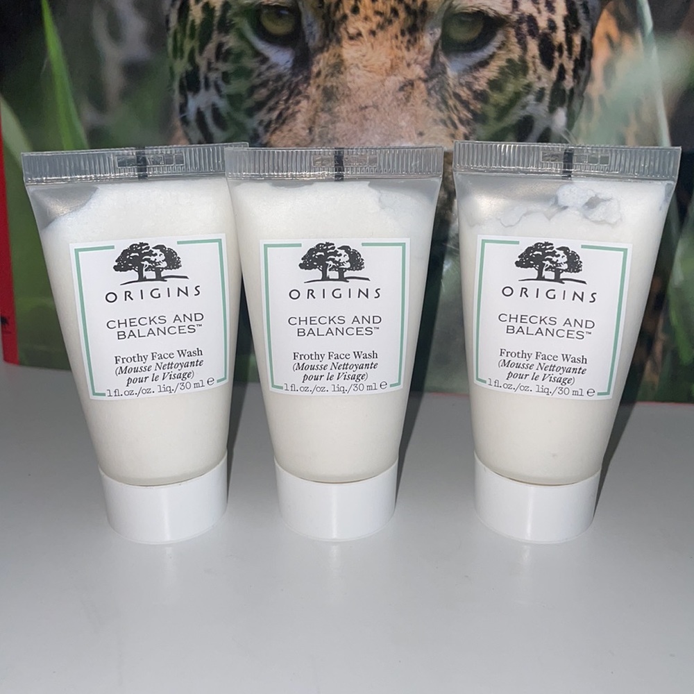 3 tubes Origins Checks and Balances Face Wash, 1 Oz each x3=3Oz/90ml